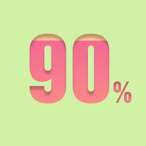 Simbolo del 90% — Foto Stock