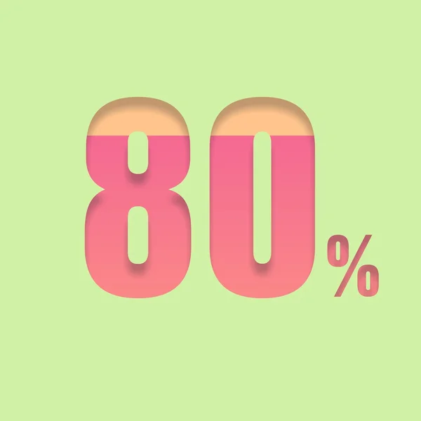 Simbolo dell '80% — Foto Stock