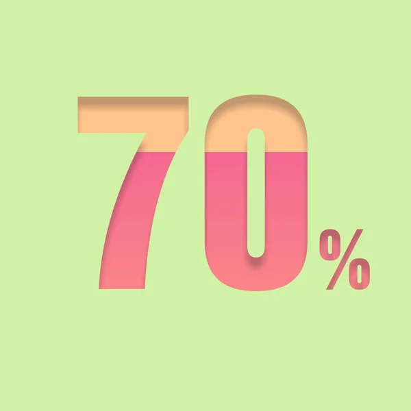Zeventig procent symbool — Stockfoto