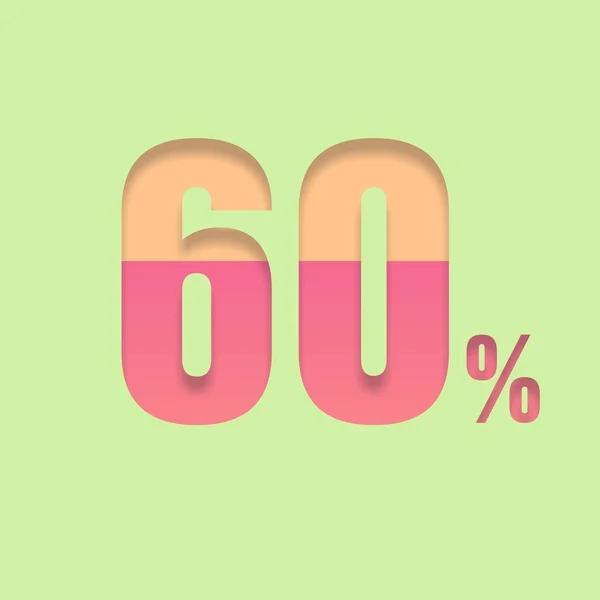 Sixty percent symbol — Stock Photo, Image