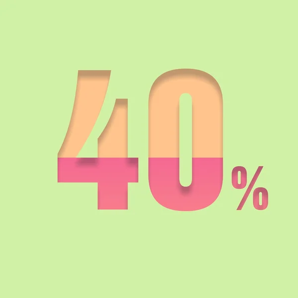Forty percent symbol — Stock Photo, Image