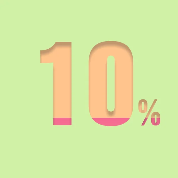 Ten percent symbol — Stock Photo, Image