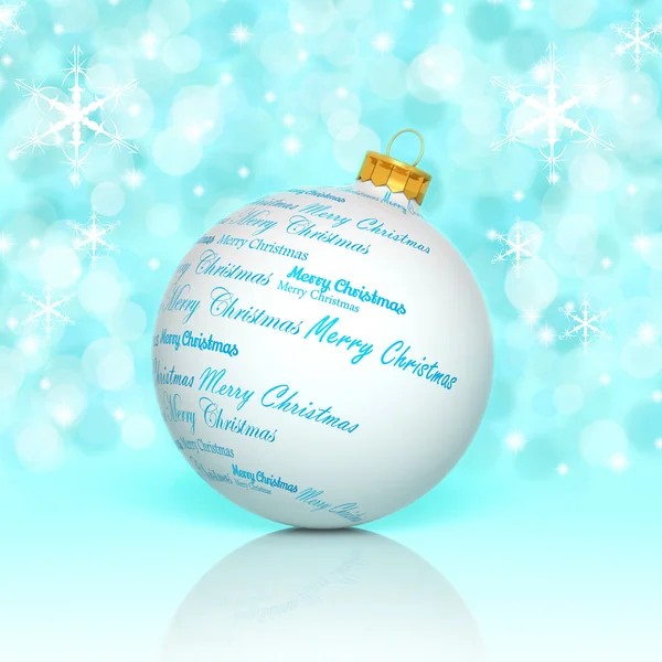 Joyeux Noël mots formant une boule de Noël — Photo