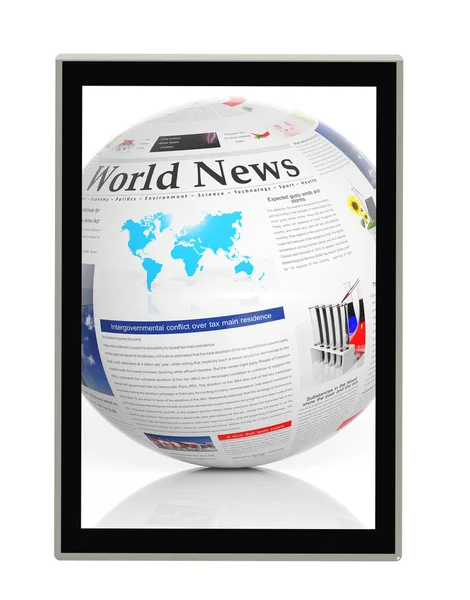 Digitale nieuws concept met Tablet PC — Stockfoto