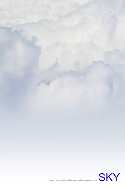 White fluffy clouds full size close up background — Stock Photo, Image