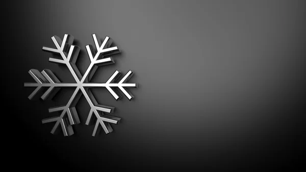 Previsioni meteo sfondo, con fiocco di neve argento 3d — Foto Stock