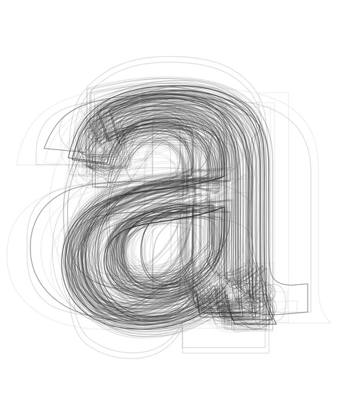 Эскиз буквы "а" " — стоковое фото