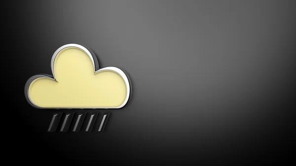 Időjárás-előrejelzés háttér, 3D-s felhő és eső — Stock Fotó