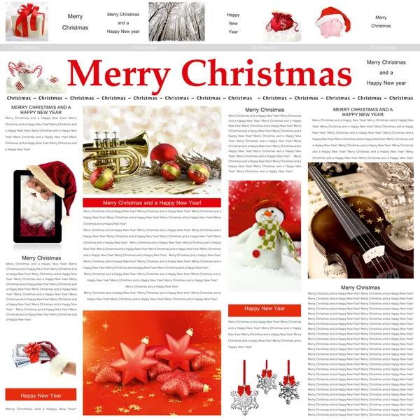 Nahtloses Weihnachtszeitungsmuster — Stockfoto