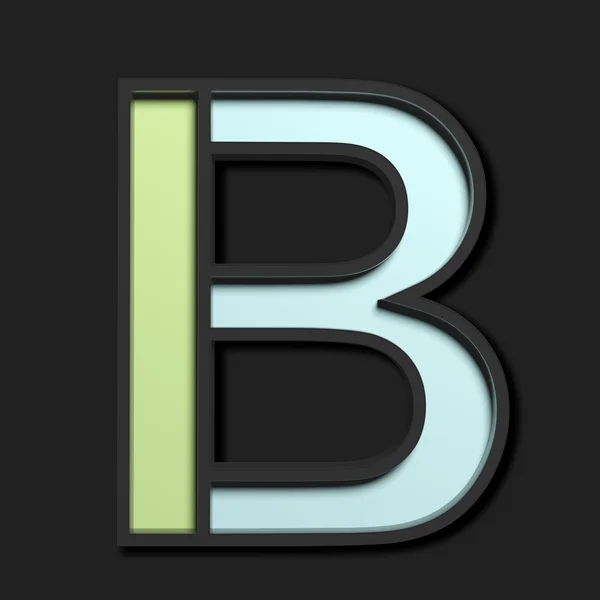 Pastel letra mayúscula "B", sobre fondo negro —  Fotos de Stock