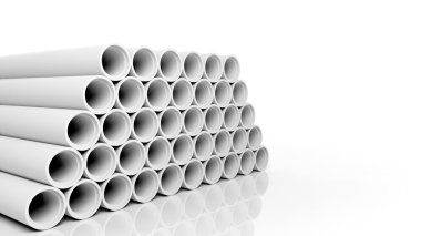 yığın üzerinde beyaz izole 3d beyaz pilpes