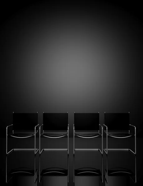 Rij van stoelen van het Bureau — Stockfoto
