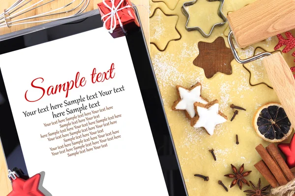 Online star cookie recept voor Kerstmis — Stockfoto