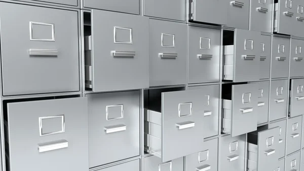 Archive cabinets 3D render — Stock Photo, Image