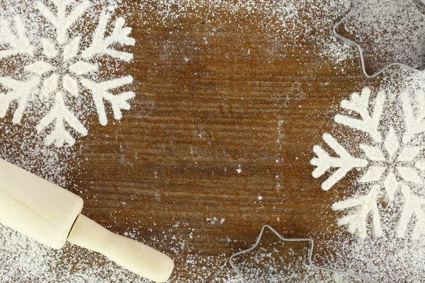 Creatieve winter tijd bakken achtergrond — Stockfoto