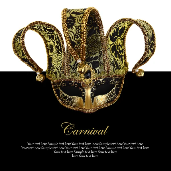 Vintage venetian carnival mask with copy-space — Stock Photo, Image