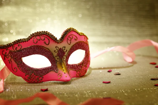 Vintage pink carnival mask — Stock Photo, Image