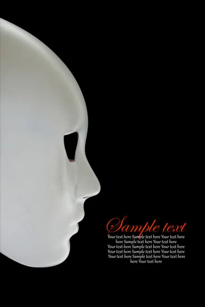 White mask on black background — Stock Photo, Image
