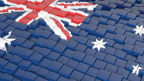 3D astratto sfondo bandiera australiana — Foto Stock