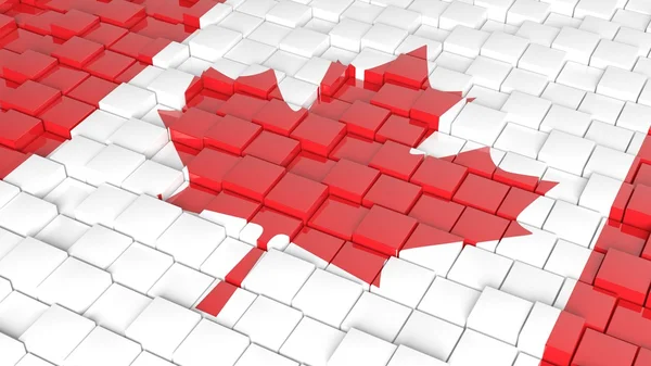 3D pozadí abstraktní kanadská vlajka — Stock fotografie