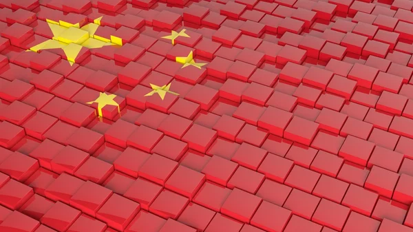 중국의 국기와 함께 3d 추상적인 배경 — 스톡 사진