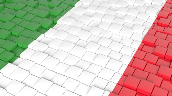 3D abstrakter Hintergrund mit Flagge von Italien — Stockfoto