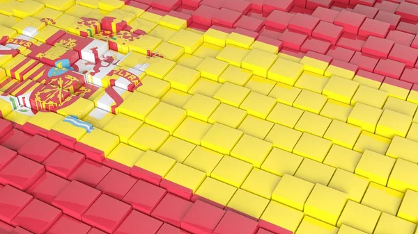 3D-abstracte achtergrond met de vlag van Spanje voeren — Stockfoto