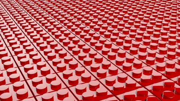 3D roter Hintergrund aus Lego-Bausteinen — Stockfoto