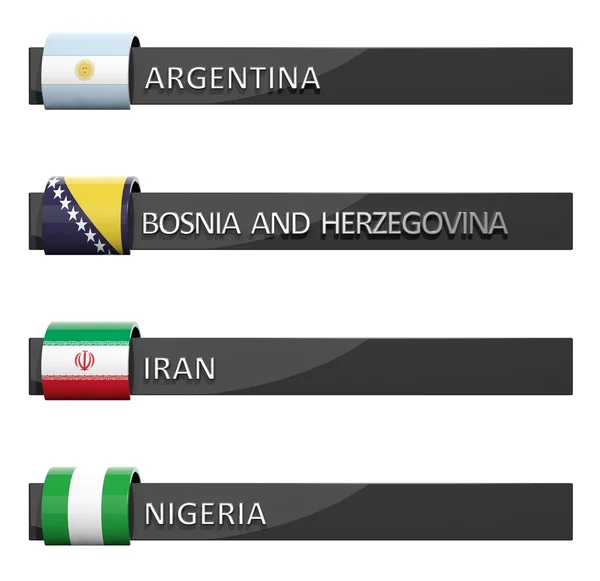 Grupp av Tom poäng diagram argentina, Bosnien och Hercegovina, iran, nigeria — Stockfoto