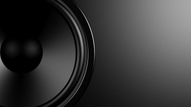 siyah hoparlör closeup arka plan boşluk ile 