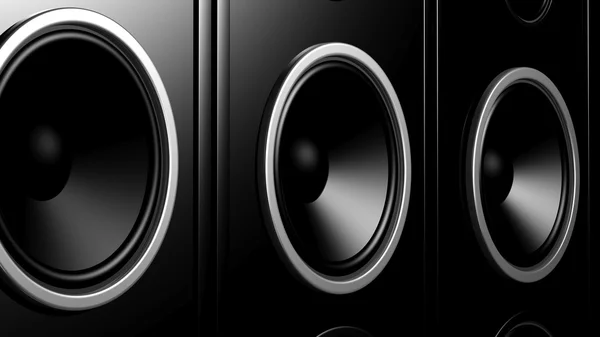 Black speaker closeup background — Stock Photo, Image