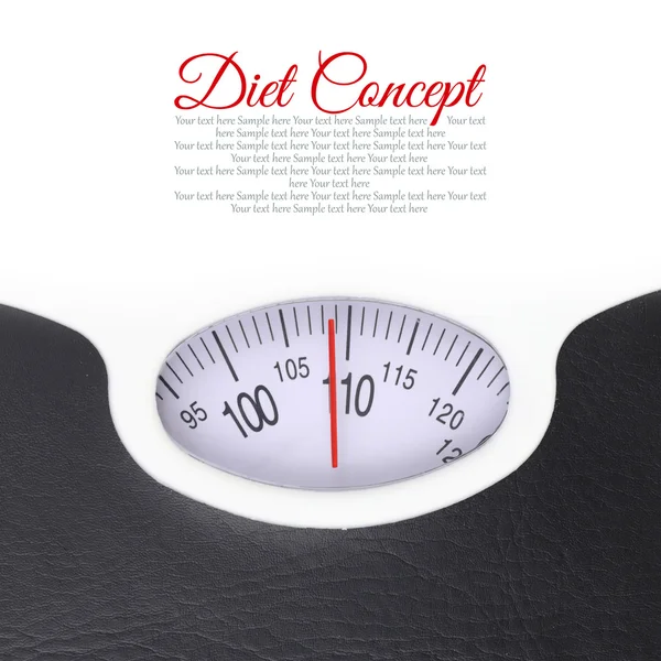 Close up of bathroom scale on white background — Stock Photo, Image