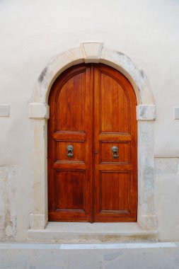 Hanya Girit Adası eski şehir kapısına yıpranmış