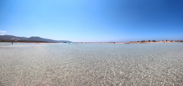 Paisaje marino con aguas cristalinas poco profundas Elafonisi Creta —  Fotos de Stock