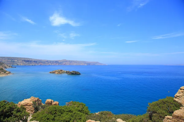 Seascape of Elafonisi Crete shot from above — Stock Photo, Image