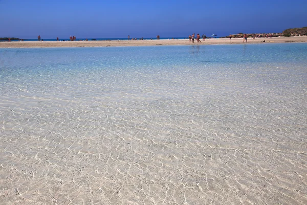 Seascape with crystal shallow waters Elafonisi Crete — Stock Photo, Image