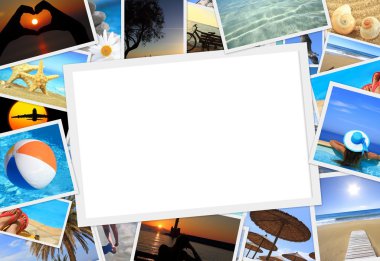 Yaz tatil fotoğraf ile kopya alanı koleksiyonu