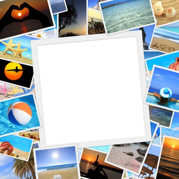 Collection of summer vacation photos with copy space — Stock Photo, Image