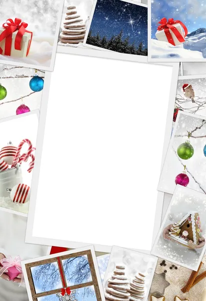 Collection of Christmas photos with copy space — Stock Photo, Image