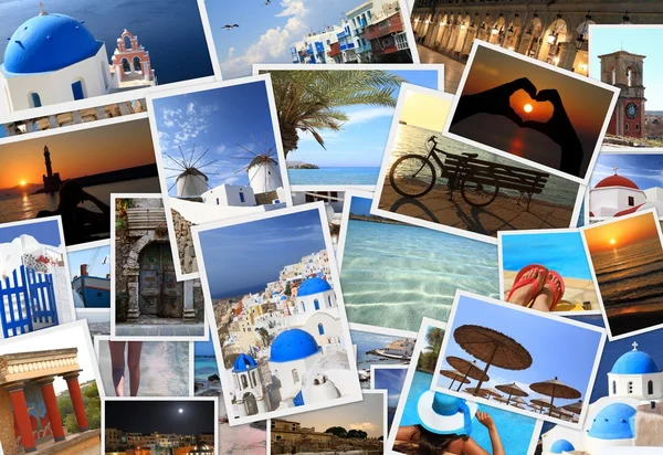Collection of Greek islands photos — Stock Photo, Image