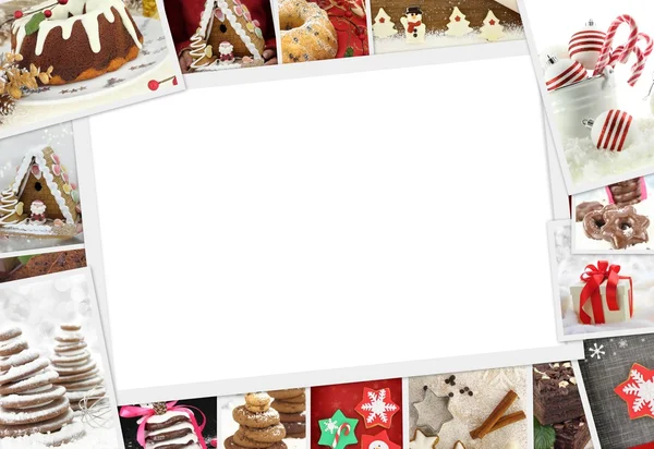 Coleção de fotos de Natal de confeitarias com espaço de cópia — Fotografia de Stock