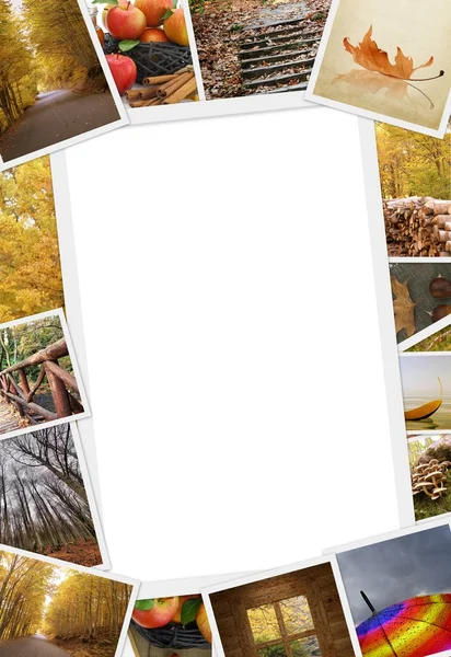 Kolekce podzimní fotografií s kopií prostor — Stock fotografie