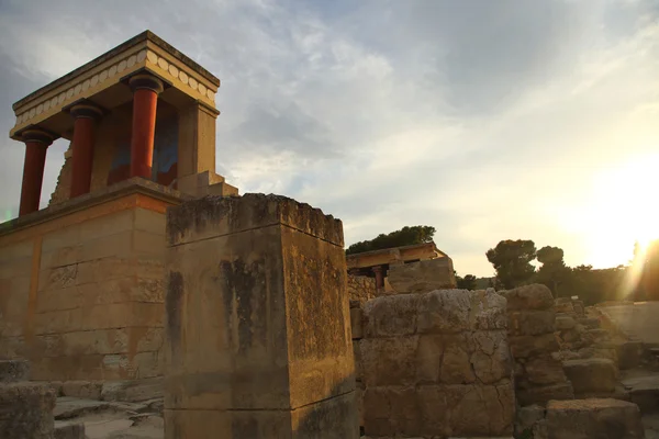 Strona pałacu w Knossos archeologiczne Kreta Grecja — Zdjęcie stockowe