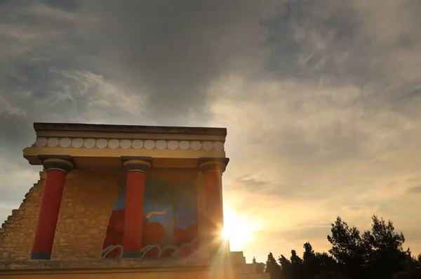 Knossos situs arkeologi istana Kreta Yunani — Stok Foto