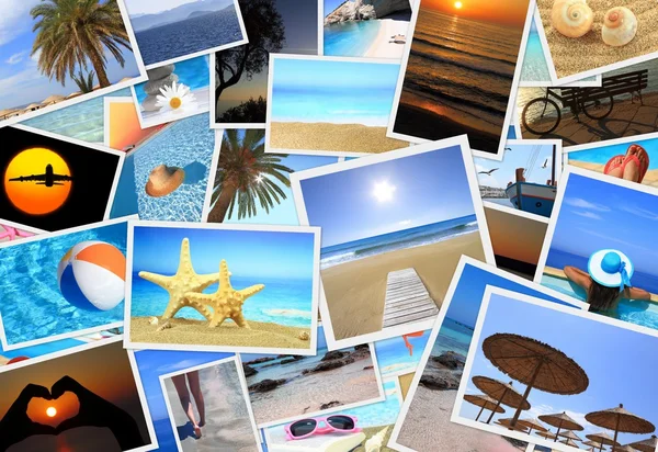 Collection of summer vacation photos — Stock Photo, Image