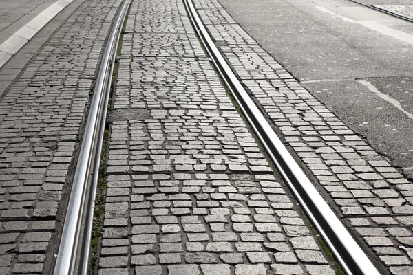 Tram rails — Stockfoto