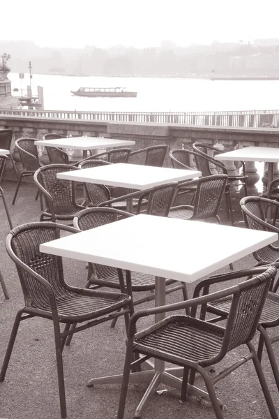 Café tabeller i Genève — Stockfoto