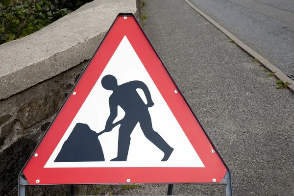 Travaux routiers signalisation routière — Photo