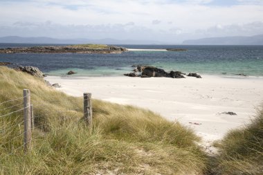 Rahipler beyaz Strand; Beach; Iona; İskoçya