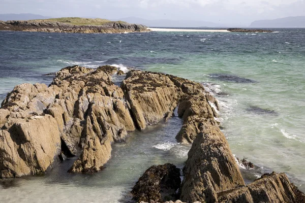 Weißer Strang der Mönche; Strand; Iona; Schottland — Stockfoto